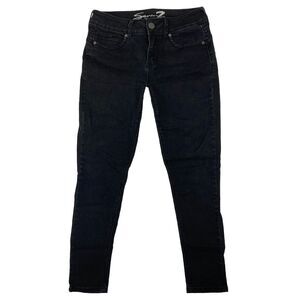 Seven 7 Womens Mid Rise Black‎ Legging Jeans Size 12